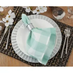 Kirklands Home and White Buffalo Plaid Napkins, Set of 4 Green