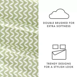 Online Kirklands Home Green and White Chevron 3-pc. Twin Sheet Set