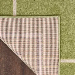 Outlet Kirklands Home Green Bordered Indoor/Outdoor Area Rug, 6x9
