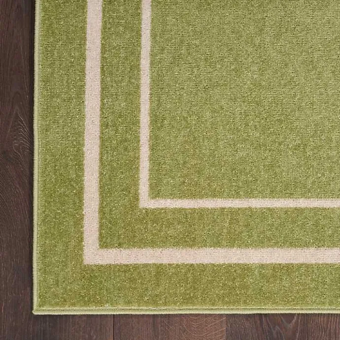 Outlet Kirklands Home Green Bordered Indoor/Outdoor Area Rug, 6x9