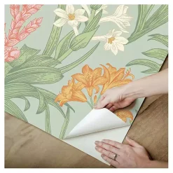 Clearance Kirklands Home Botanical Villa Peel & Stick Wallpaper Green