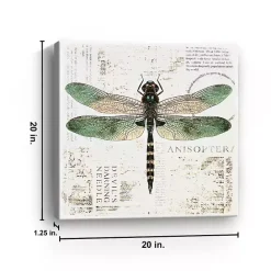 Outlet Kirklands Home Green Dragonfly Canvas Art Print