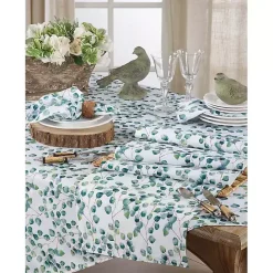 Clearance Kirklands Home Eucalyptus Leaf Long Polyester Runner Green