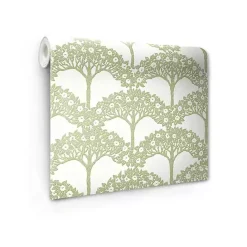 Discount Kirklands Home Green Flowering Trees Peel & Stick Wallpaper