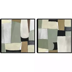 Best Kirklands Home Green Forms Framed Canvas Art Prints, Set of 2