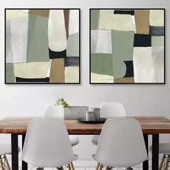 Best Kirklands Home Green Forms Framed Canvas Art Prints, Set of 2