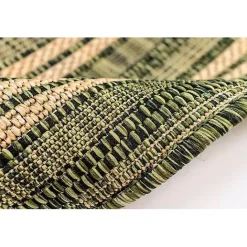 New Kirklands Home Green Framed Border Outdoor Area Rug, 7x9