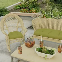 Discount Kirklands Home French Edge 2-pc. Outdoor Wicker Cushion Set Green