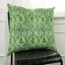 Online Kirklands Home Geometric Diamonds Outdoor Pillow, 22 in. Green