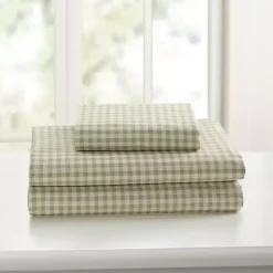 Kirklands Home Gingham 3-pc. Full Sheet Set Green