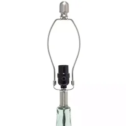 Discount Kirklands Home Green Glass Ripple Table Lamp White