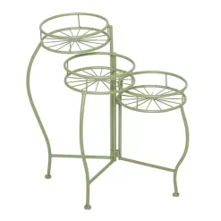 Sale Kirklands Home Metal Starburst 3-Tier Plant Stand Green
