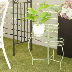 Sale Kirklands Home Metal Starburst 3-Tier Plant Stand Green