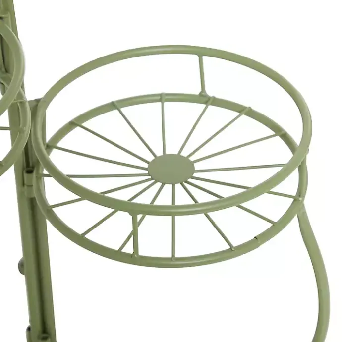 Sale Kirklands Home Metal Starburst 3-Tier Plant Stand Green
