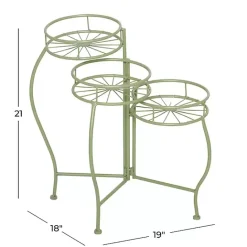 Sale Kirklands Home Metal Starburst 3-Tier Plant Stand Green
