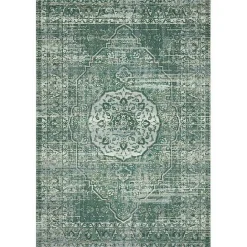 Outlet Kirklands Home Mist Tribal Medallion Outdoor Rug, 5x7 Green