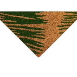 Online Kirklands Home Green Palm Fronds Welcome Coir Doormat