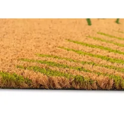 Online Kirklands Home Green Palm Fronds Welcome Coir Doormat