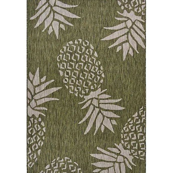Outlet Kirklands Home Pineapple Indoor/Outdoor Area Rug, 5x7 Green
