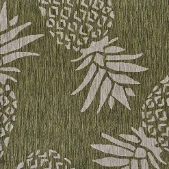 Sale Kirklands Home Green Pineapple Outdoor Area Rug, 7x9
