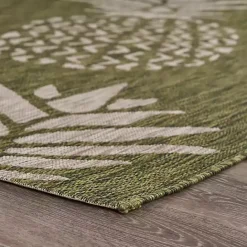 Sale Kirklands Home Green Pineapple Outdoor Area Rug, 7x9