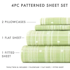 Outlet Kirklands Home Plaid Polka Dot 3-pc. Twin Sheet Set Green