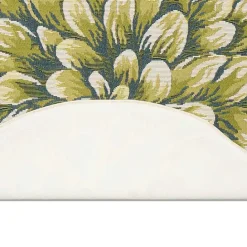 Outlet Kirklands Home Round Floral Bloom Indoor/Outdoor Rug, 3x3 Green