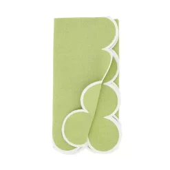 Kirklands Home Scalloped Edge Napkins, Set of 4 Green
