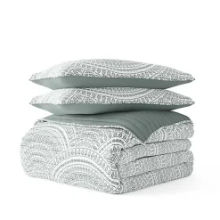 Sale Kirklands Home Green Scalloped Reversible 2-pc. Twin Quilt Set
