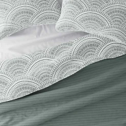Kirklands Home Green Scalloped Reversible 3-pc. King Quilt Set