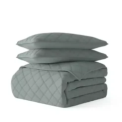 Outlet Kirklands Home Stitched Diamond 2-pc. Twin Quilt Set Green
