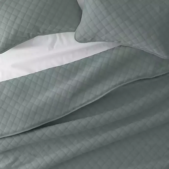 Hot Kirklands Home Stitched Diamond 3-pc. King Quilt Set Green