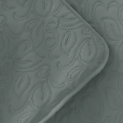 Online Kirklands Home Stitched Floral 3-pc. Queen Quilt Set Green