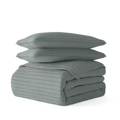 Best Kirklands Home Stitched Stripes 2-pc. Twin Quilt Set Green
