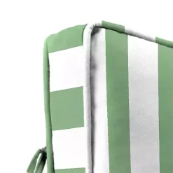 Hot Kirklands Home Green Striped Outdoor Deep Seat Cushion