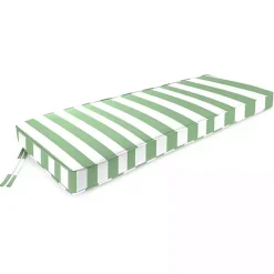 Hot Kirklands Home Green Striped Outdoor Settee Cushion