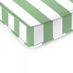 Hot Kirklands Home Green Striped Outdoor Settee Cushion