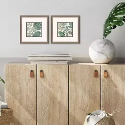 Best Kirklands Home Green Summer Leaves Framed Art Prints, Set of 2
