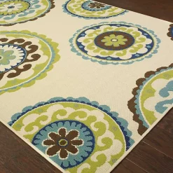 Best Kirklands Home Green Suzani Capetown Area Rug, 5x7