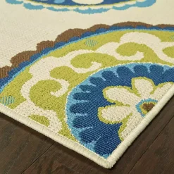 Best Kirklands Home Green Suzani Capetown Area Rug, 5x7