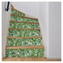 Discount Kirklands Home Tropical Leaves Peel & Stick Wallpaper Green