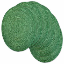 Online Kirklands Home Variegated Round Placemats, Set of 6 Green