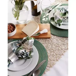 Online Kirklands Home Variegated Round Placemats, Set of 6 Green