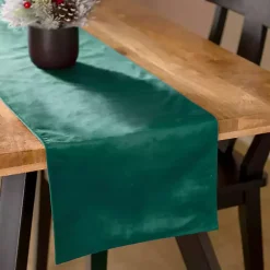 Kirklands Home Velvet Christmas Table Runner, 90 in. Green