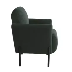 Kirklands Home Velvet Upholstered Knox Accent Chair Green