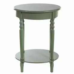 Outlet Kirklands Home Wood Oval Emily Accent Table Green