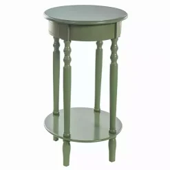 Outlet Kirklands Home Wood Oval Emily Accent Table Green