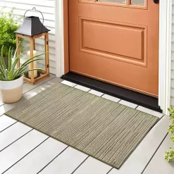 Online Kirklands Home Woven Lines Indoor/Outdoor Accent Rug, 2x3 Green