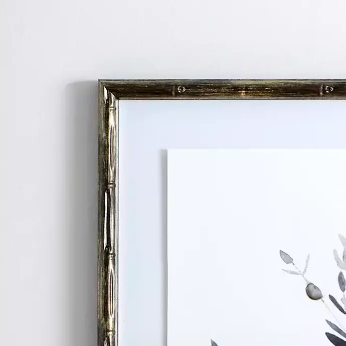 Discount Kirklands Home Greige Leaves II Bamboo Frame Art Print