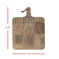 Discount Kirklands Home Grooves Hand Carved Mango Wood Cutting Board Brown
